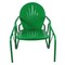 Northlight Outdoor Retro Metal Tulip Glider Patio Chair, Green